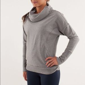 Lululemon rest day cowl neck sweater gray 10